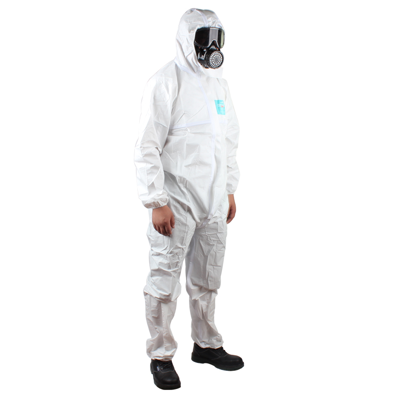 微護(hù)佳MG2000白色增強型膠條連體防護(hù)服WH20-T-99-111-02圖片1