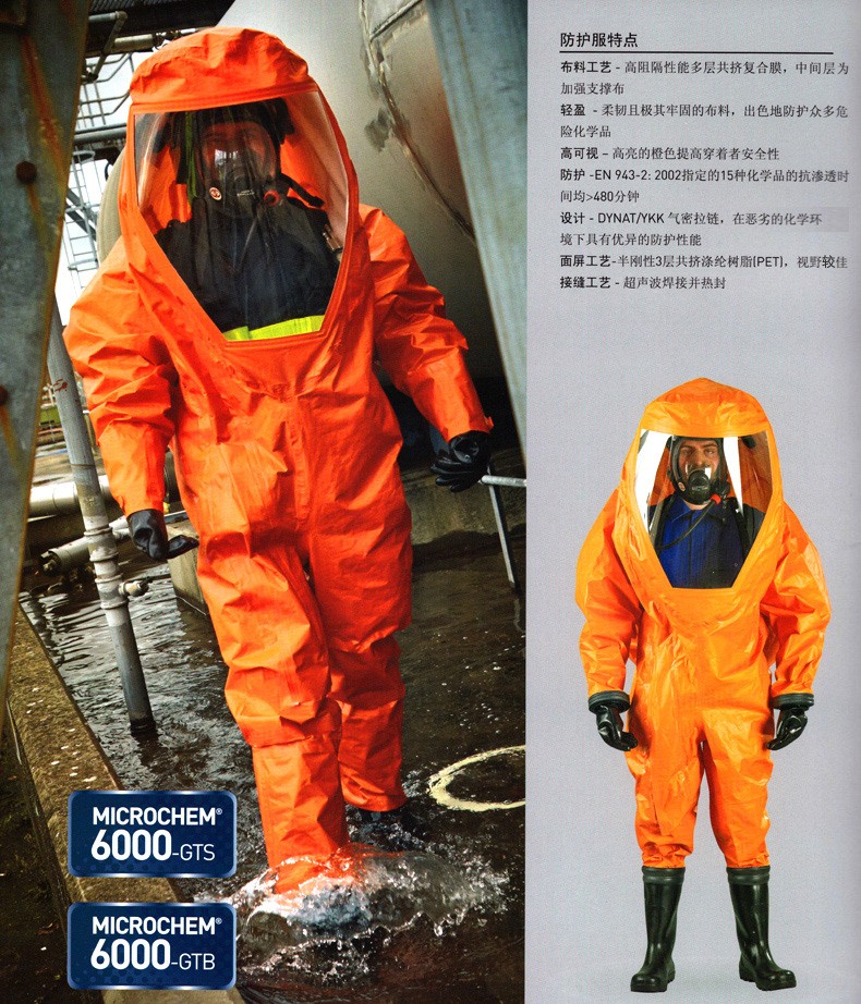 微護(hù)佳MC6000 OR60-TA99-818-0X-GA1-02A級重型防化服外接氣源圖片1