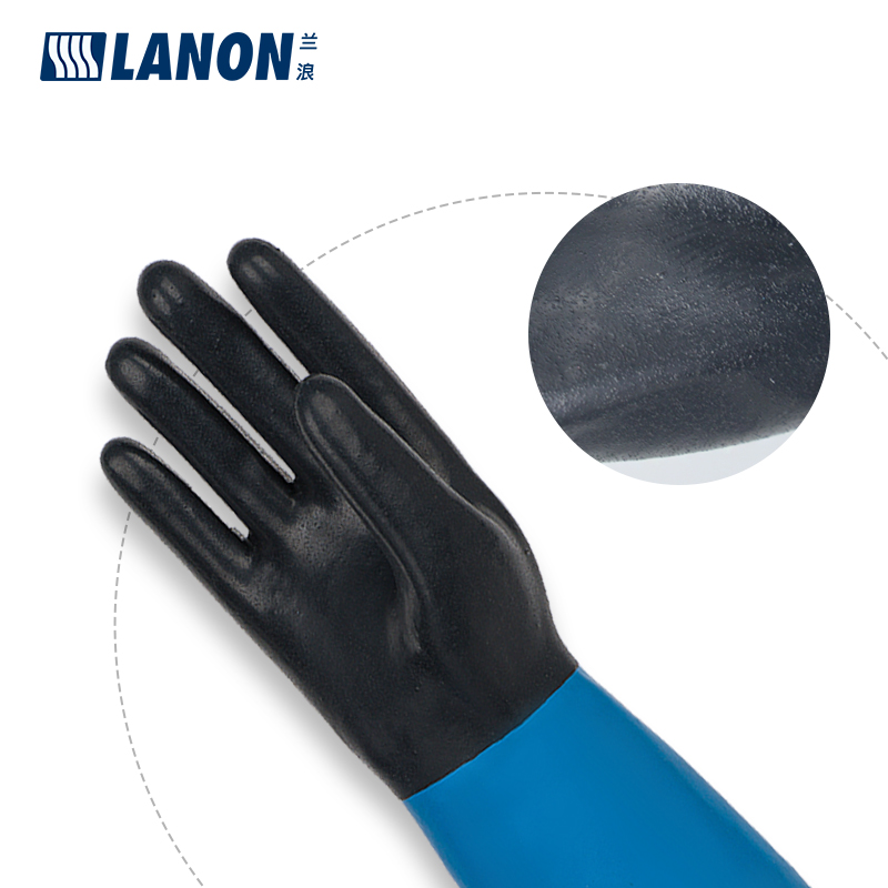 LANON蘭浪SR305氯丁橡膠防化手套圖片1