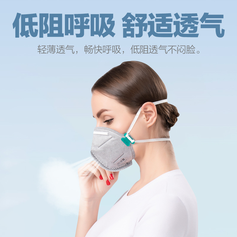 朝霞2001A頭戴式帶閥KN95防塵口罩圖片4 朝霞2001A頭戴式帶閥KN95防塵口罩圖片4