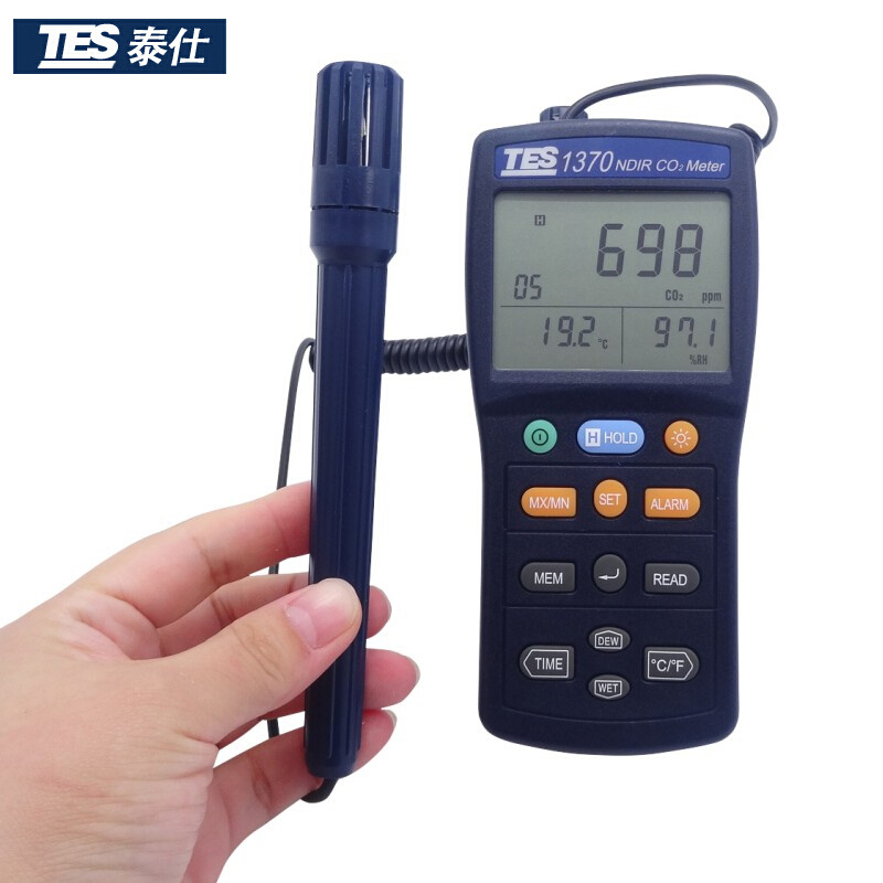 臺(tái)灣泰仕TES-1370非色散式紅外線(xiàn)二氧化碳測(cè)試器圖片1