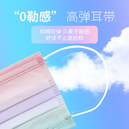 以安A507彩虹漸變色一次性口罩圖片1 以安A507彩虹漸變色一次性口罩圖片1