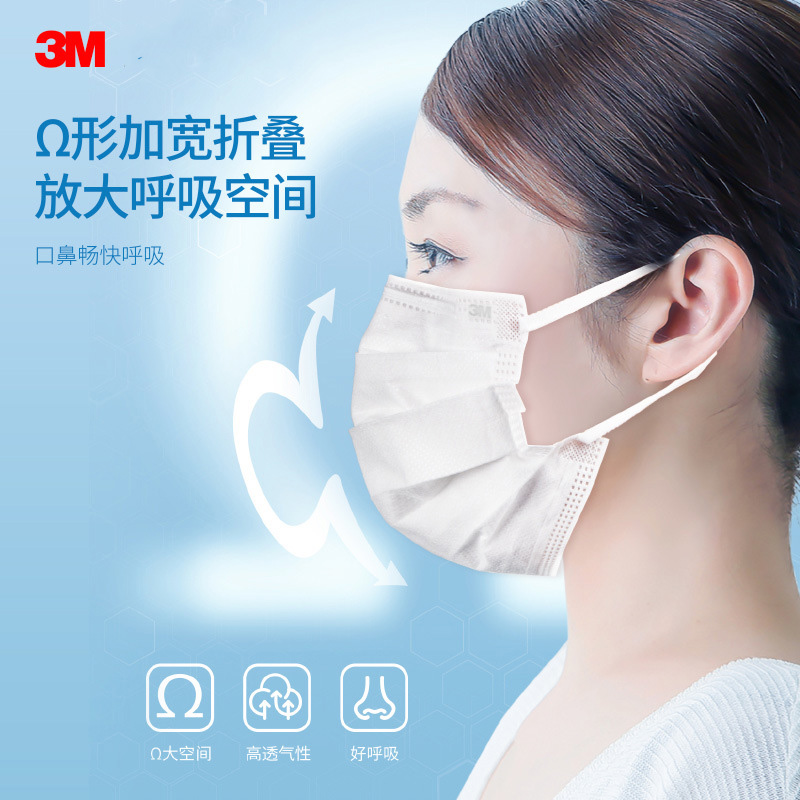 3M7660+耐適康一次性口罩 超小號(hào)5只/袋圖片2