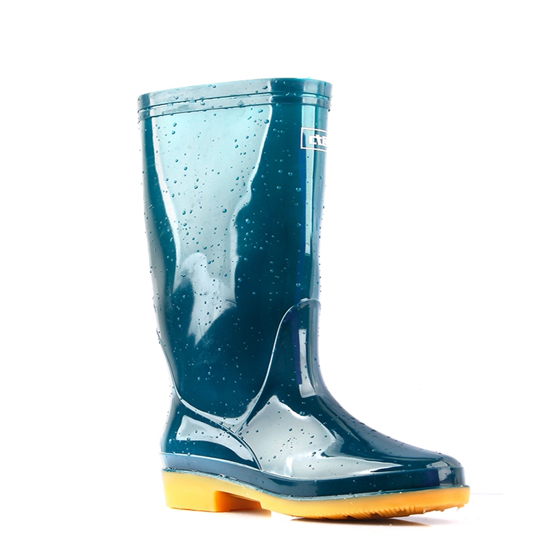 回力813墨綠色PVC中筒雨靴圖片6