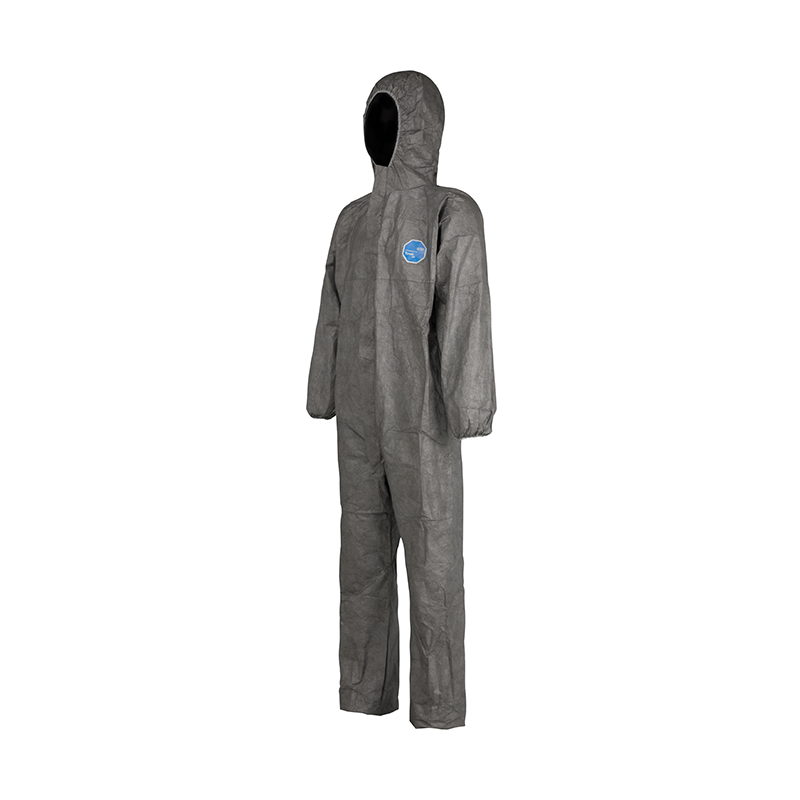 杜邦Tyvek500 New Workman Plus防護(hù)服灰色帶帽連體D級(jí)防護(hù)服圖片1
