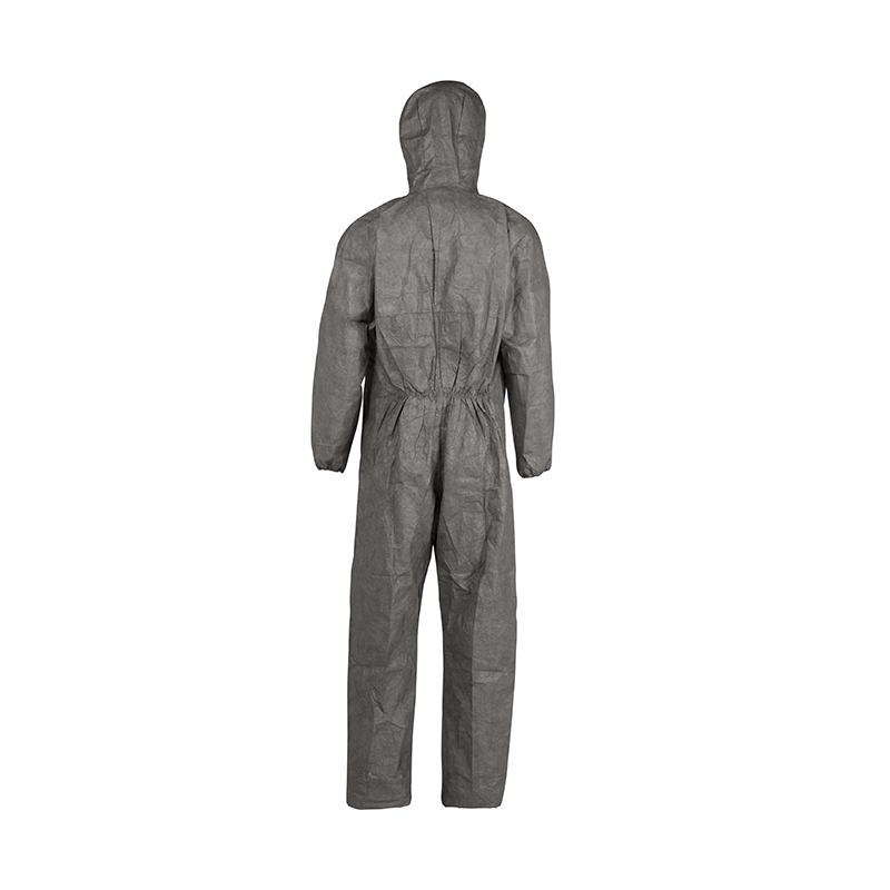 杜邦Tyvek500 New Workman Plus防護(hù)服灰色帶帽連體D級(jí)防護(hù)服圖片2
