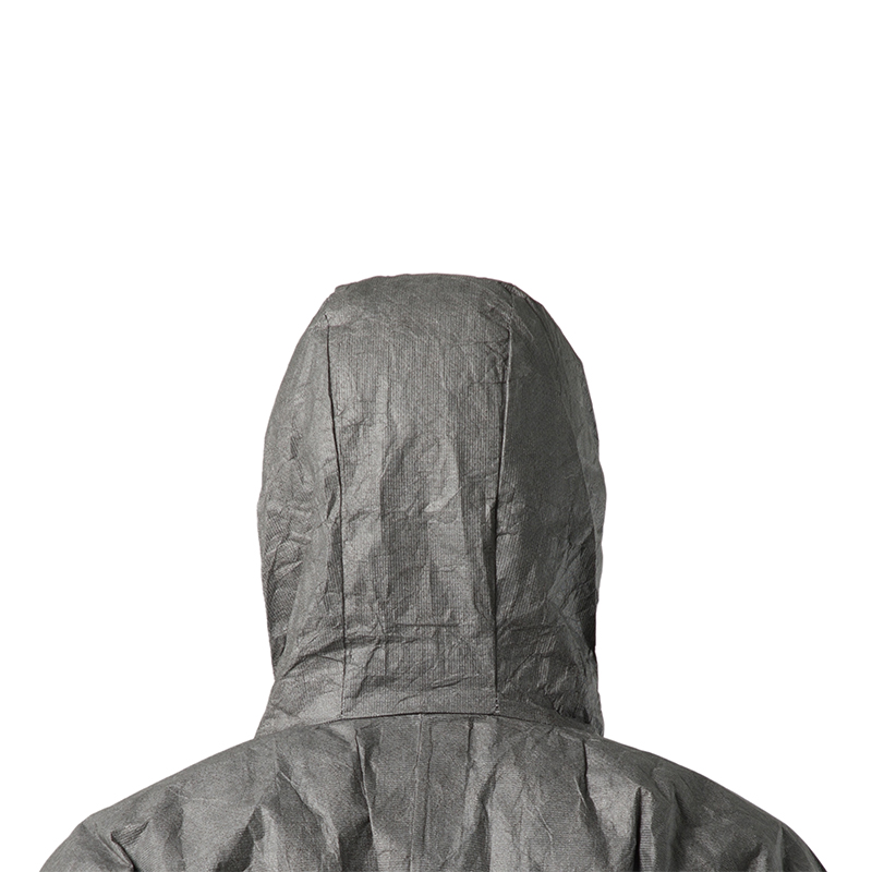 杜邦Tyvek500 New Workman Plus防護(hù)服灰色帶帽連體D級(jí)防護(hù)服圖片5