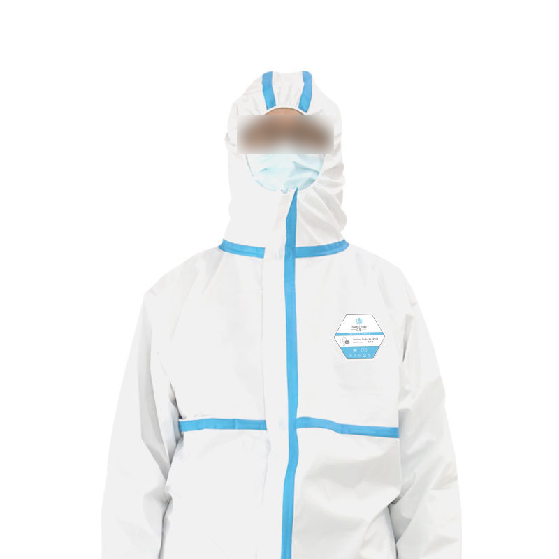 漢盾HD-BP616-1帶帽連體式膠條防護(hù)服圖片2