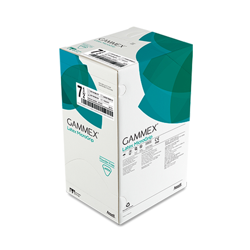 安思爾GAMMEX Latex MicroGrip 330055060無(wú)粉末乳膠外科手套圖片2