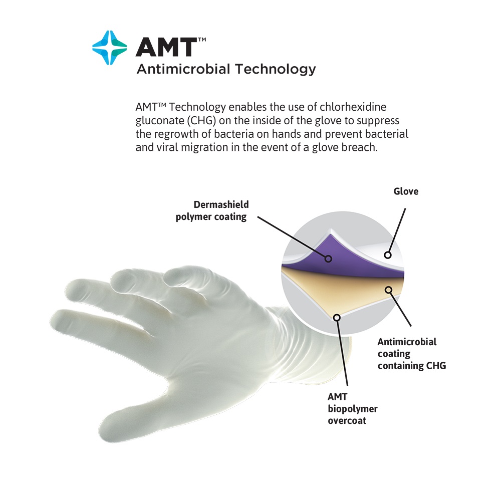 安思爾GAMMEX AMT 4154AMT無(wú)粉乳膠外科手套圖片3