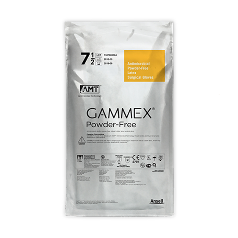安思爾GAMMEX AMT 4155AMT無(wú)粉乳膠外科手套圖片2