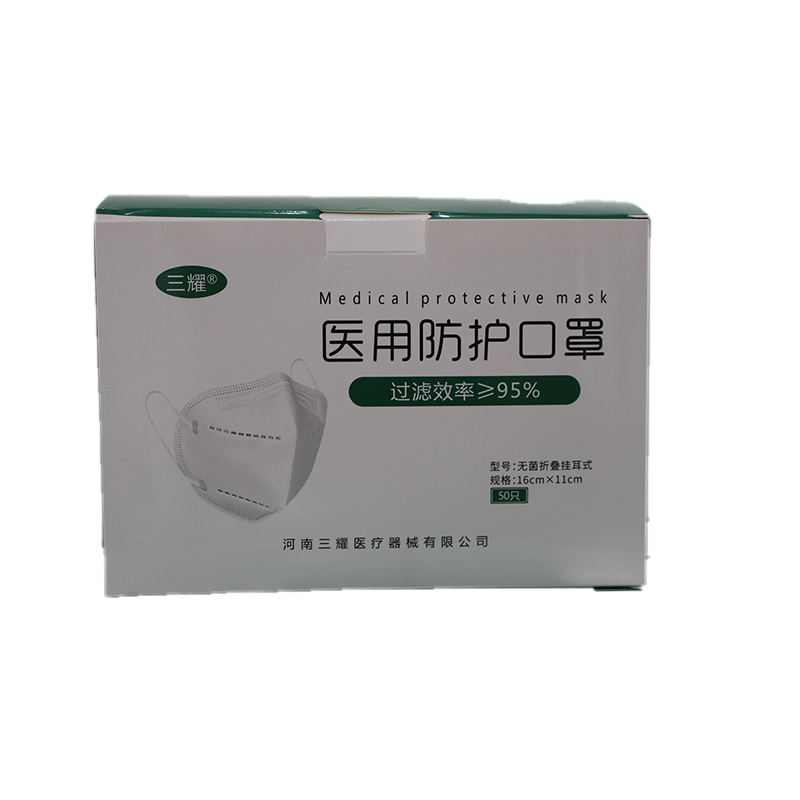 三耀折疊掛耳式醫(yī)用防護(hù)口罩圖片3