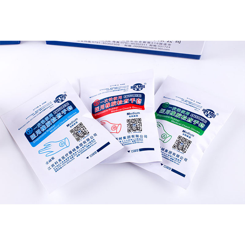 科美一次性使用醫(yī)用橡膠檢查手套無粉麻面圖片3