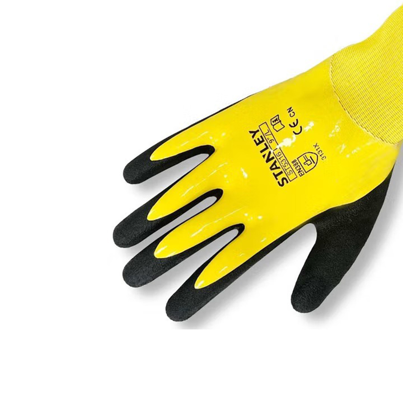 STANLEY史丹利ST5316黃色雙層乳膠浸掌耐磨防刺勞保手套圖片1