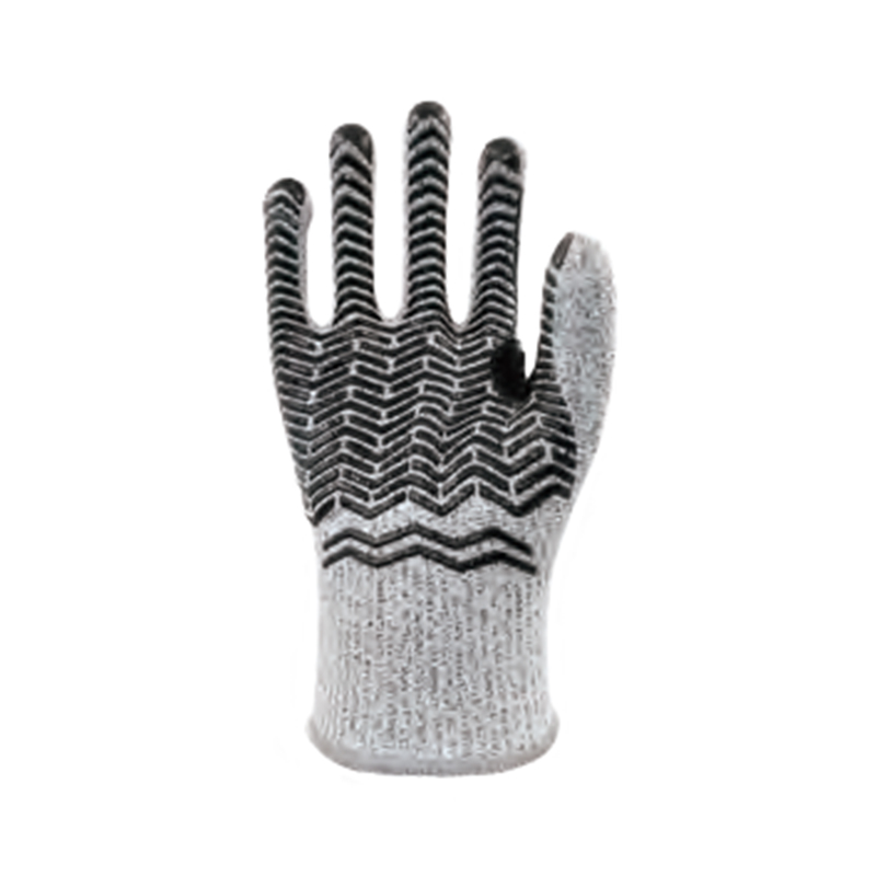 思衛(wèi)爾6300麻灰色13針硅膠條涂掌HPPE玻璃纖維防割手套圖片1