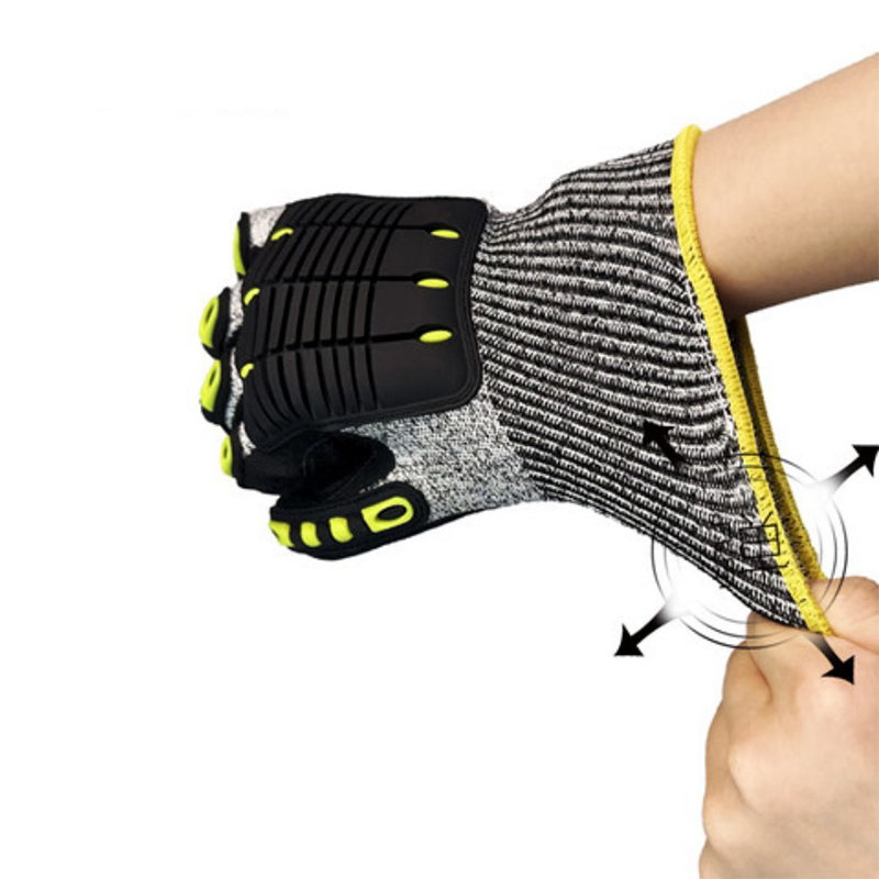 STANLEY史丹利ST5920丁腈浸掌TPR橡膠手背機(jī)械防護(hù)耐沖擊防震手套圖片2