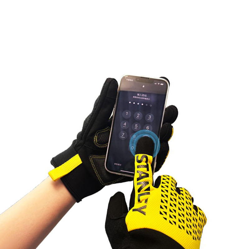 STANLEY史丹利ST5950手掌PVC菱紋加固機(jī)械防震手套圖片3