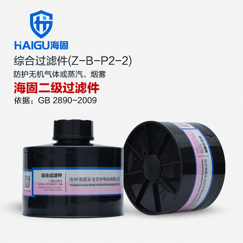 海固Z-B-P2-2二級(jí)防無(wú)機(jī)氣體濾毒罐