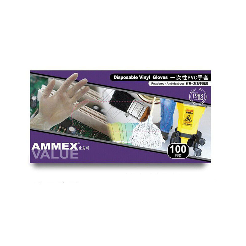 愛(ài)馬斯GPX3CV40100耐酸堿一次性pvc手套