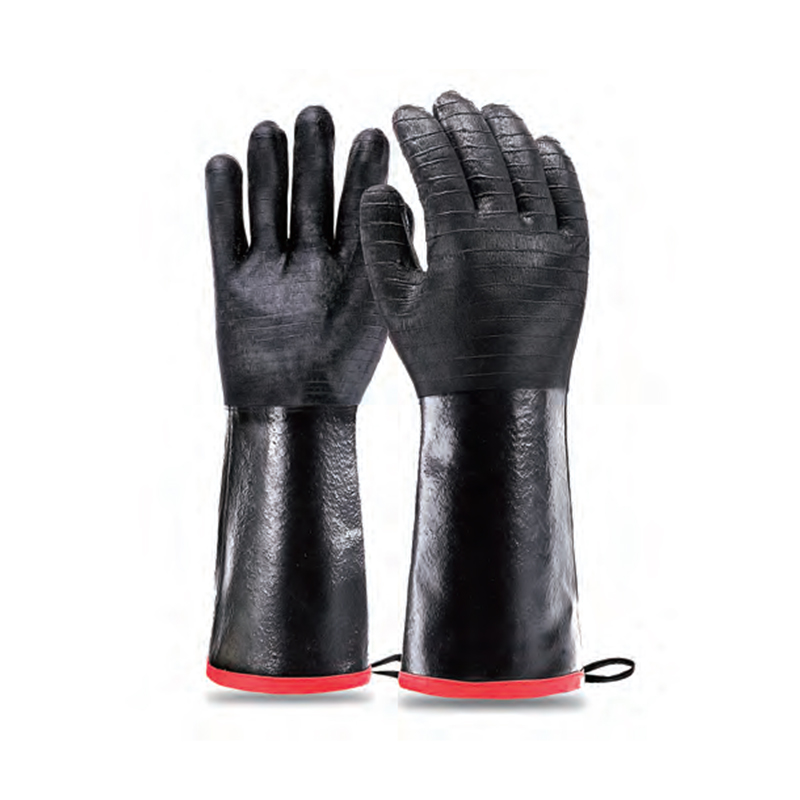 思衛(wèi)爾8000黑色全浸氯丁橡膠耐高溫防化手套