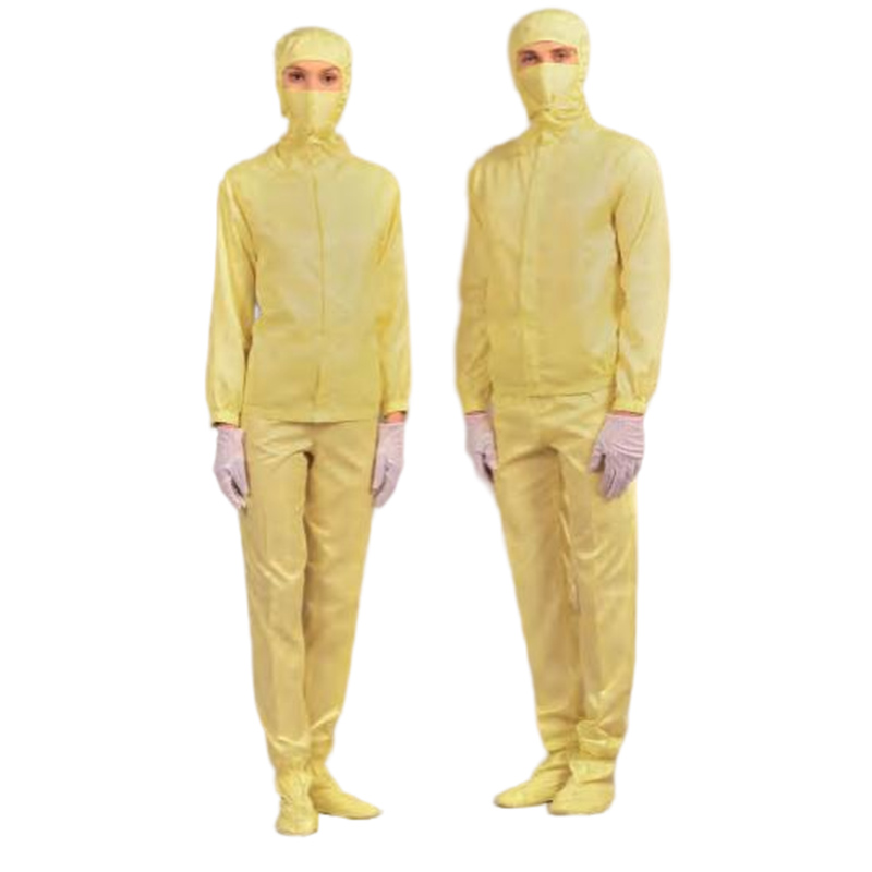 嘉柏利通F-1315W黃色拉鏈?zhǔn)椒煮w潔凈服