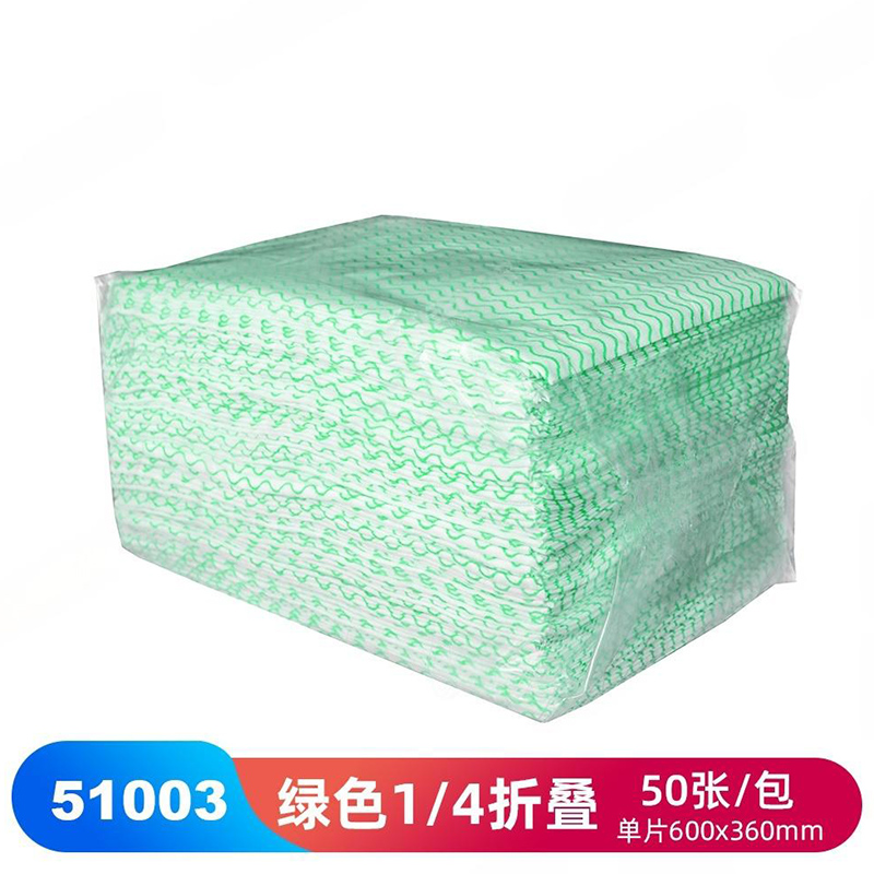 JEENOR潔諾 HV70 51003綠色波浪紋家用清潔布