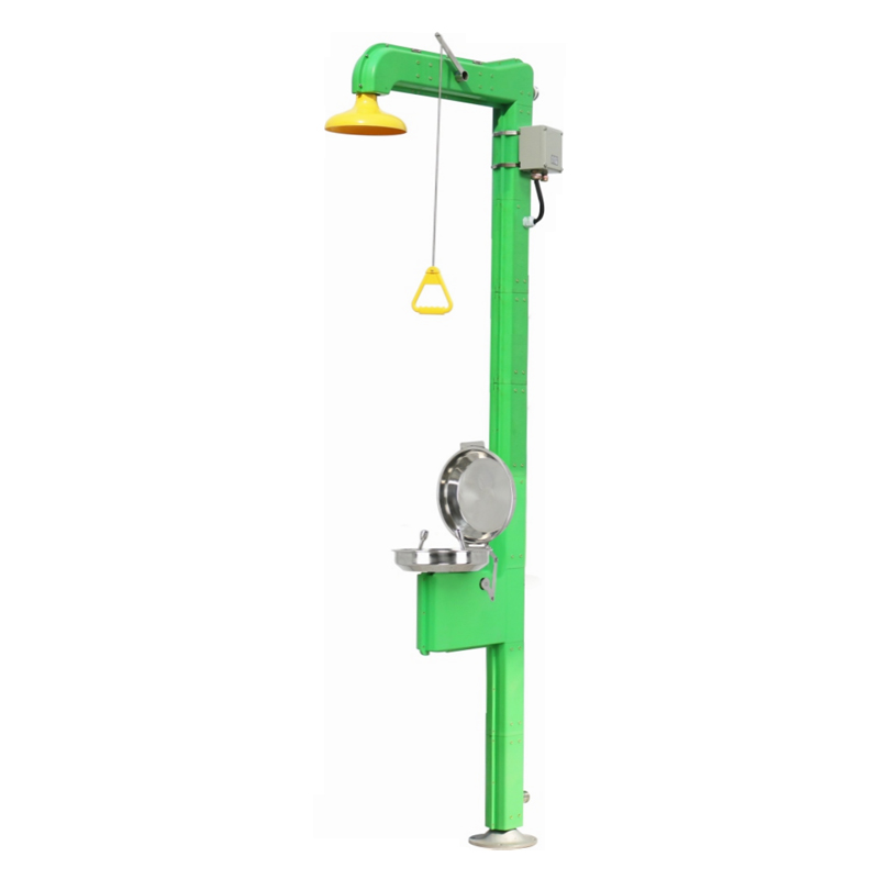 補天BTF92不銹鋼聯(lián)動翻蓋防爆電伴熱復合式洗眼器