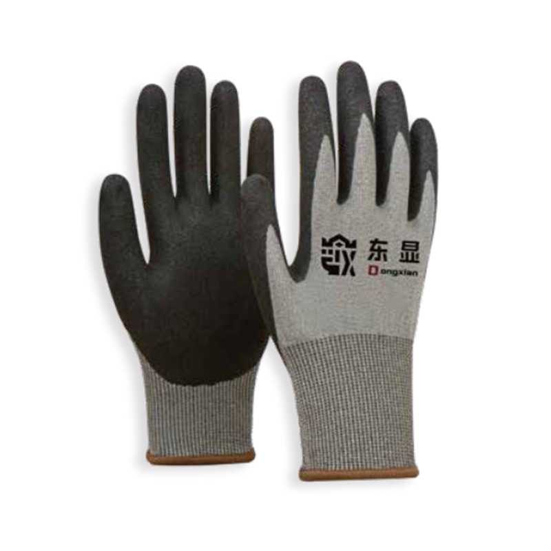 東顯18-1-018 18針HPPE丁腈涂層防割手套