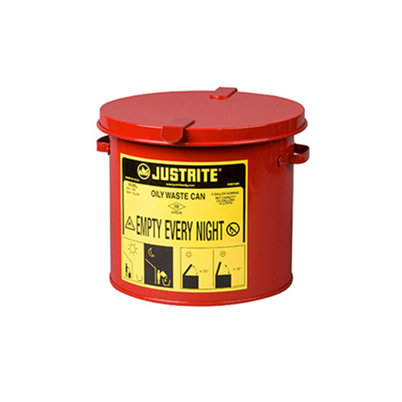 Justrite杰斯瑞特09200工作臺(tái)式油漬廢品罐2加侖