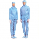 嘉柏利通F-1112藍色套頭式分體潔凈服 嘉柏利通F-1112藍色套頭式分體潔凈服