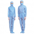 嘉柏利通F-1112W藍色套頭式分體潔凈服 嘉柏利通F-1112W藍色套頭式分體潔凈服