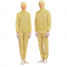 嘉柏利通F-1315黃色拉鏈?zhǔn)椒煮w潔凈服 嘉柏利通F-1315黃色拉鏈?zhǔn)椒煮w潔凈服