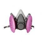 朝美6200A+B100頭戴式雙濾棉半面罩防毒面具