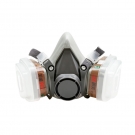 朝美6200A+P2001頭戴式雙濾盒半面罩防毒面具