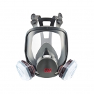 朝美7501+P2001頭戴式硅膠雙濾盒全面罩防毒面具