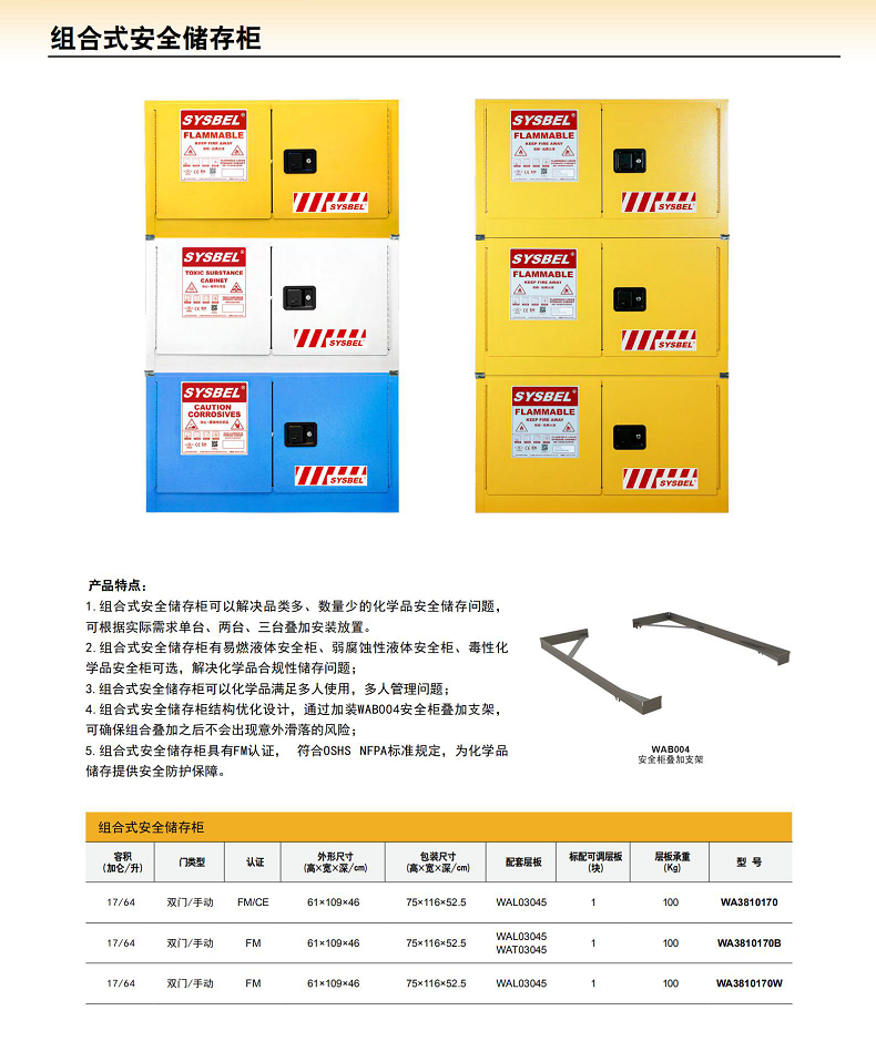 西斯貝爾WA3810170多功能組合式防火柜圖片1