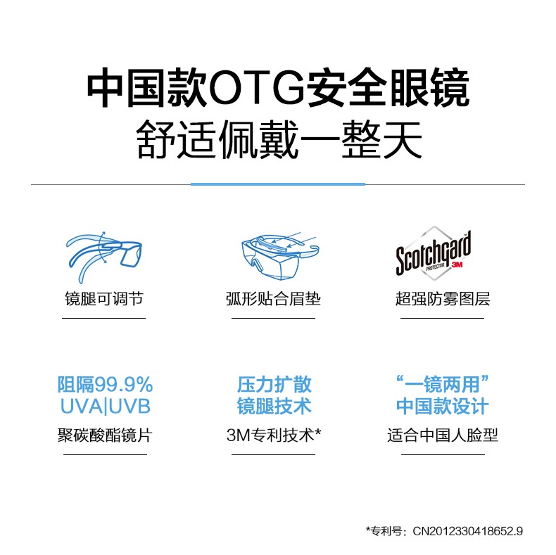 3M SF3702ASGAF超強防霧防護(hù)眼鏡圖片2