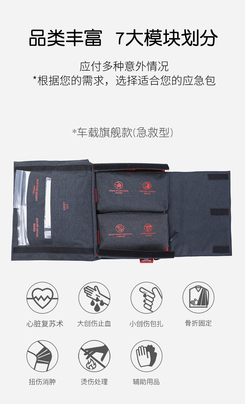 藍(lán)帆醫(yī)療CZ-B003車(chē)載旗艦款急救護(hù)理包圖片1