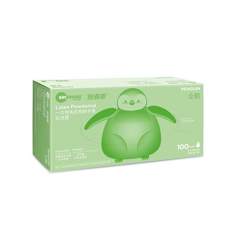 施?？到?jīng)濟(jì)型一次性乳膠有粉手套圖片