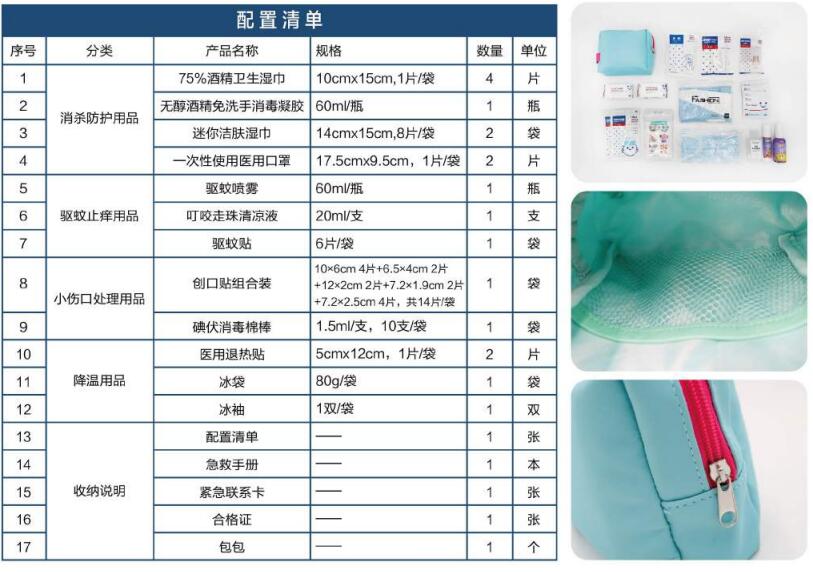 藍(lán)帆醫(yī)療HW-B002防暑降溫急救包圖片