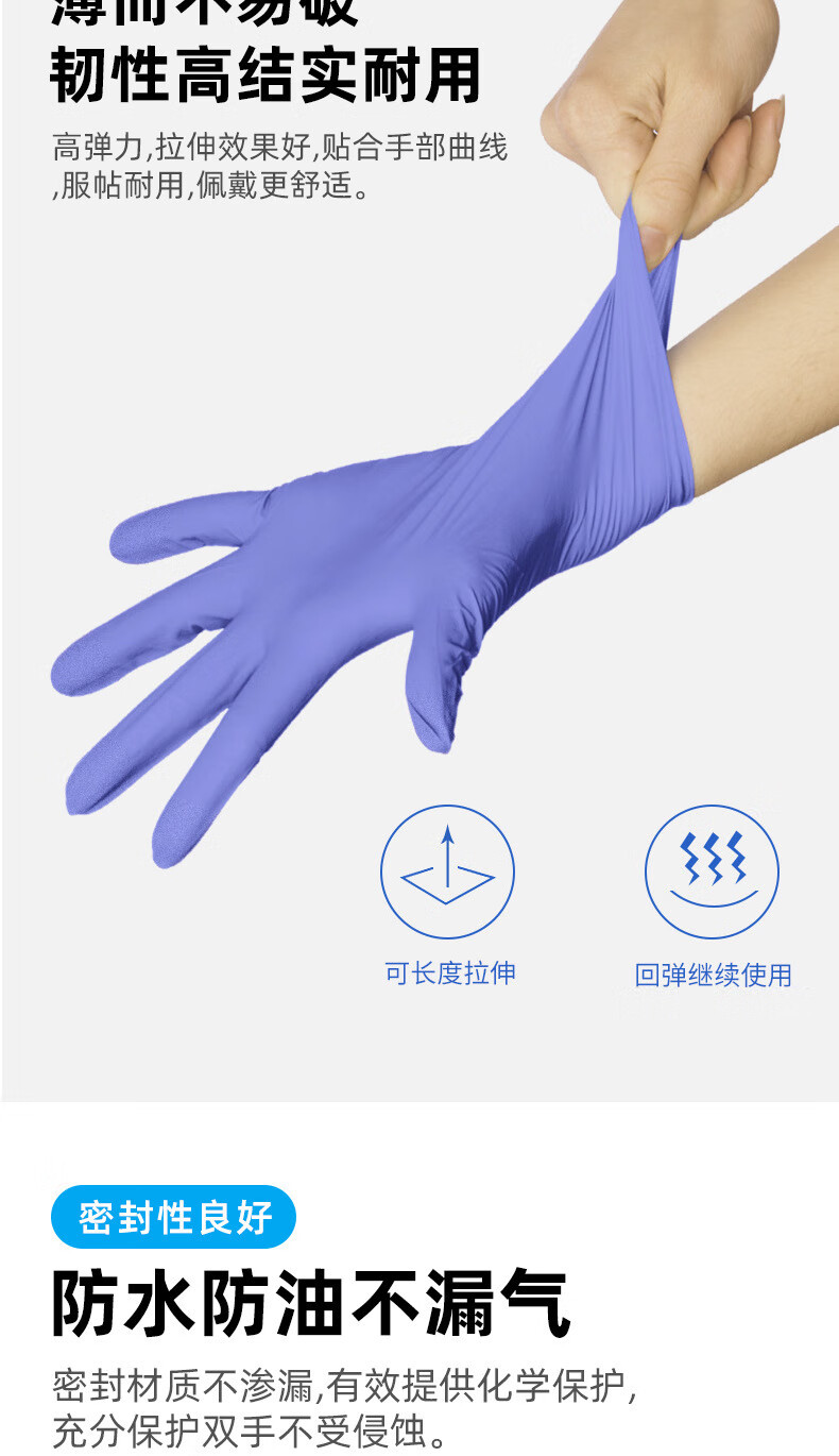 施?？礜900丁腈橡膠檢查手套圖片4