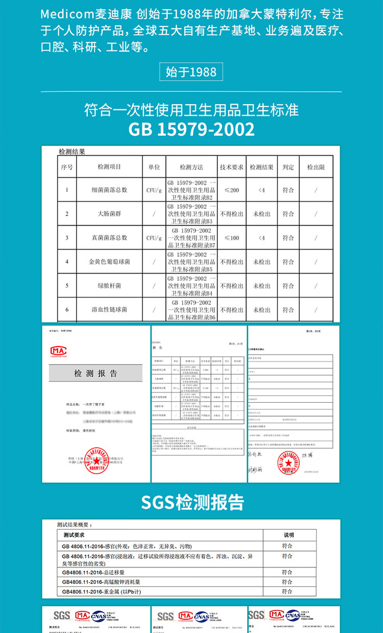 麥迪康1136C藍(lán)色無(wú)粉加強(qiáng)型一次性丁腈手套M圖片7