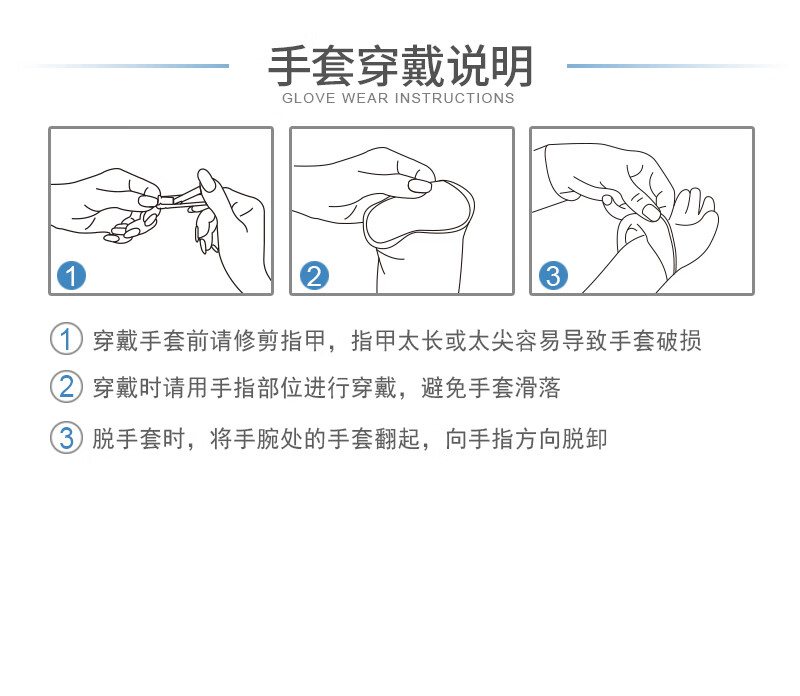 塞莫詩(shī)N1201BL加長(zhǎng)型藍(lán)色一次性丁腈手套圖片17