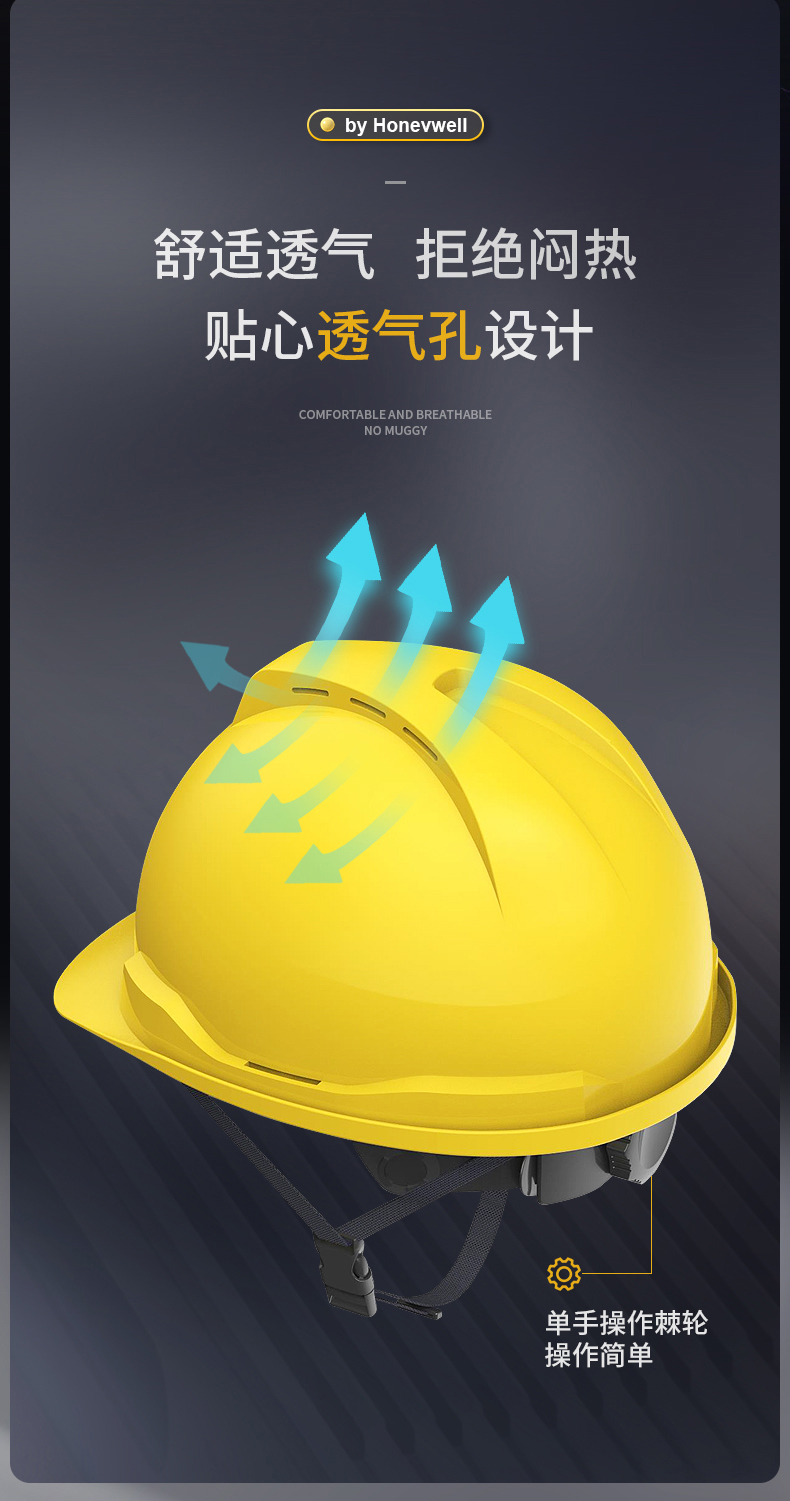 Honeywell霍尼韋爾Y99BAP107S Y99S系列ABS帶通風(fēng)孔四點(diǎn)快插下頦帶藍(lán)色安全帽4