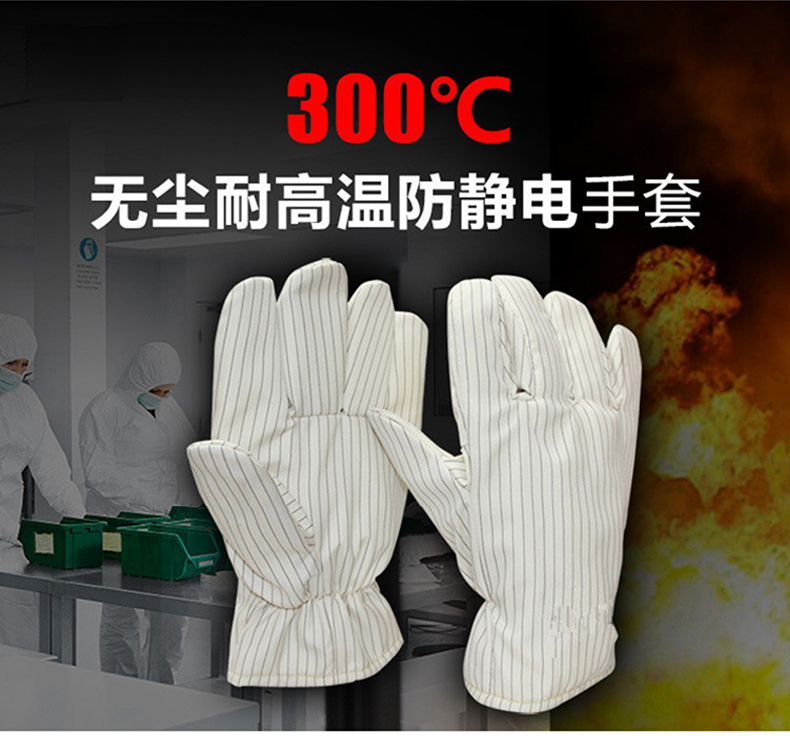 定和DH6222白色無(wú)塵耐高溫手套1