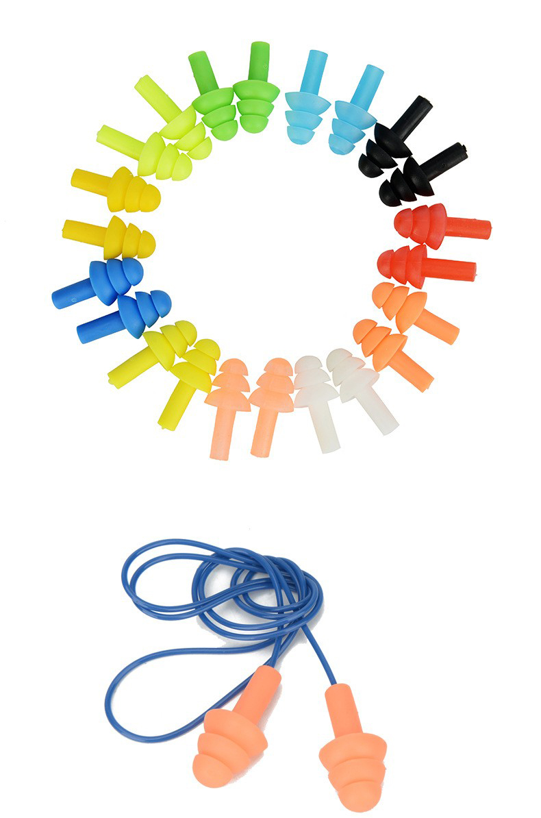 定和DH1015圣誕樹型硅膠帶線防噪音耳塞6