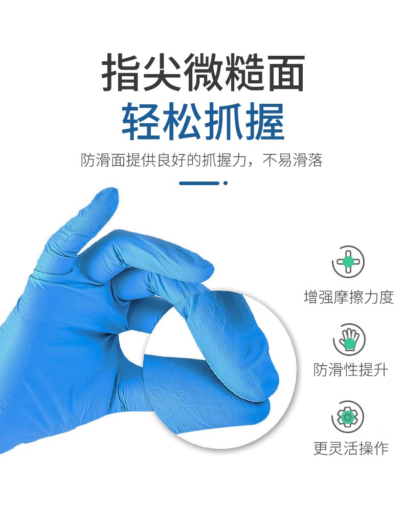 STANLEY史丹利ST5820藍(lán)色耐用性一次性丁腈手套6