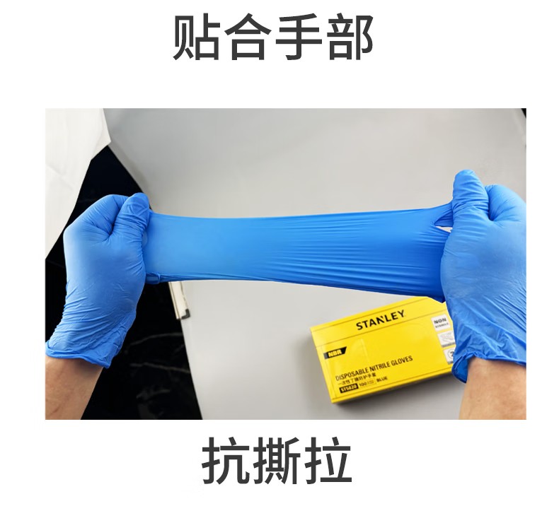 STANLEY史丹利ST5820藍(lán)色耐用性一次性丁腈手套12