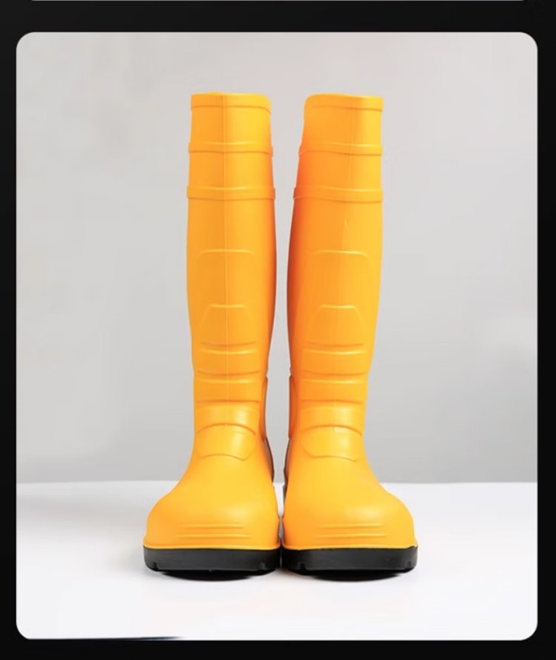 STANLEY史丹利ST6500黃色PVC防砸防刺穿安全靴9