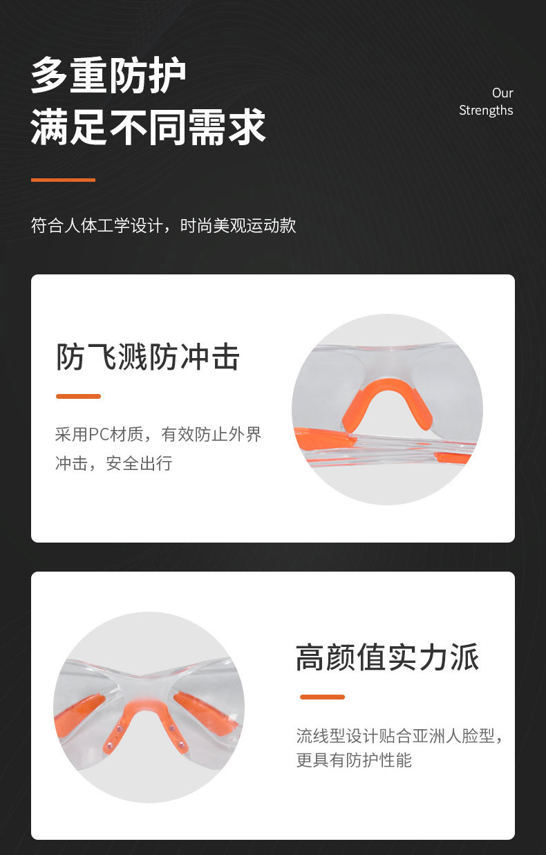 定和DH4016運(yùn)動(dòng)款防霧抗沖擊多功能防護(hù)眼鏡4